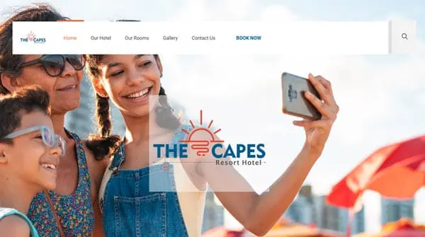 capes hotel website client of vistagraphics
